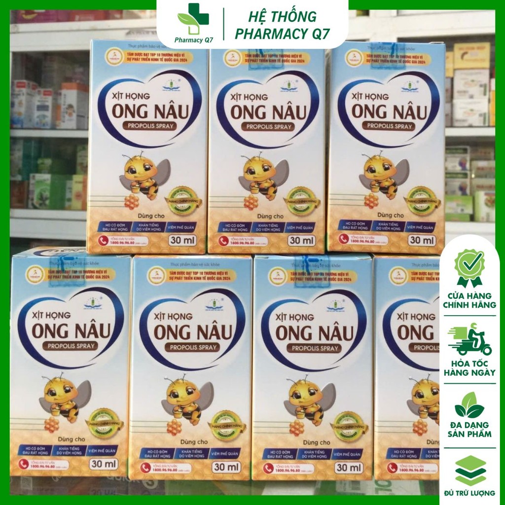 Xịt họng ong nâu giúp giảm ho, đau họng chai 30 ml