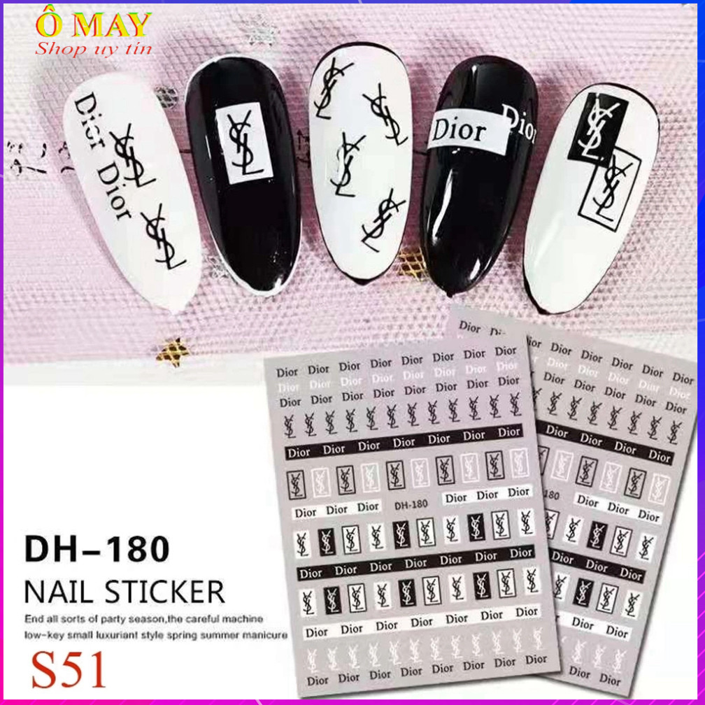 Sticker gắn nail xinh trang trí móng đẹp mẫu theo xu hướng shop Ômay omay Shop sỉ HNnail
