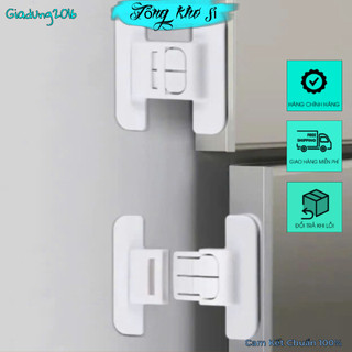 Chốt Gài Khóa Tủ Lạnh An Toàn Cho Bé 🌏FREE SHIP🌎 Loại Tốt Bấm Chốt Mở Chống Kẹt Tay Đa Ngăn Khóa Ngăn Kéo  (Tuyển Sỉ)