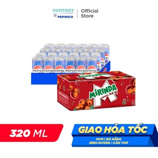   SALE 15.12  Combo 1 Thùng Pepsi và 1 Thùng 24 Lon Mirinda Xá Xị  320ml hoặc 350ml lon  