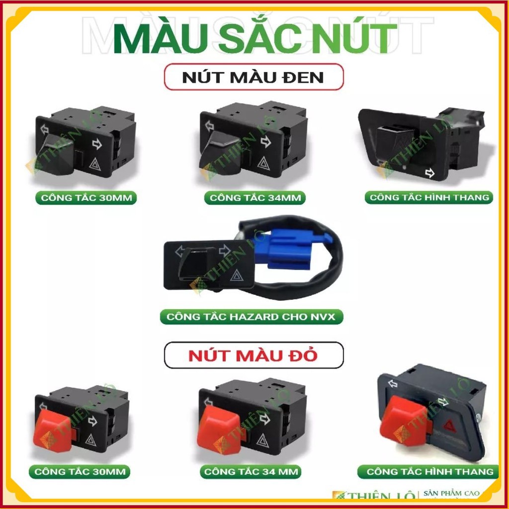 [RED] Công tắc xi nhan tích hợp Hazard - nháy cả 4 bóng xi nhan