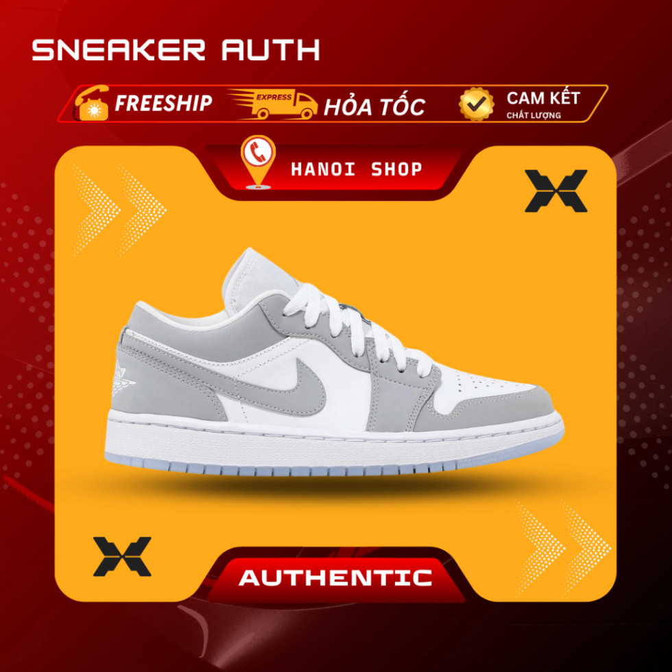 [ Chính Hãng ] Giày Jordan 1 Low Wolf Grey Thể Thao Phối Đồ Cực Đẹp Nam Nữ, Full Size Full Box.