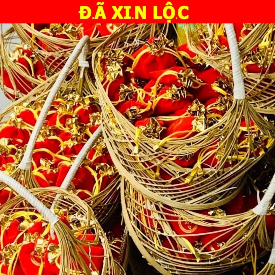 [Phong Thủy] [LOẠI 1] COMBO CẦU TÀI LỘC Thần Tài (gồm thẻ vía thần tài + 1 Túi vang` + 2 phù Bin`h A