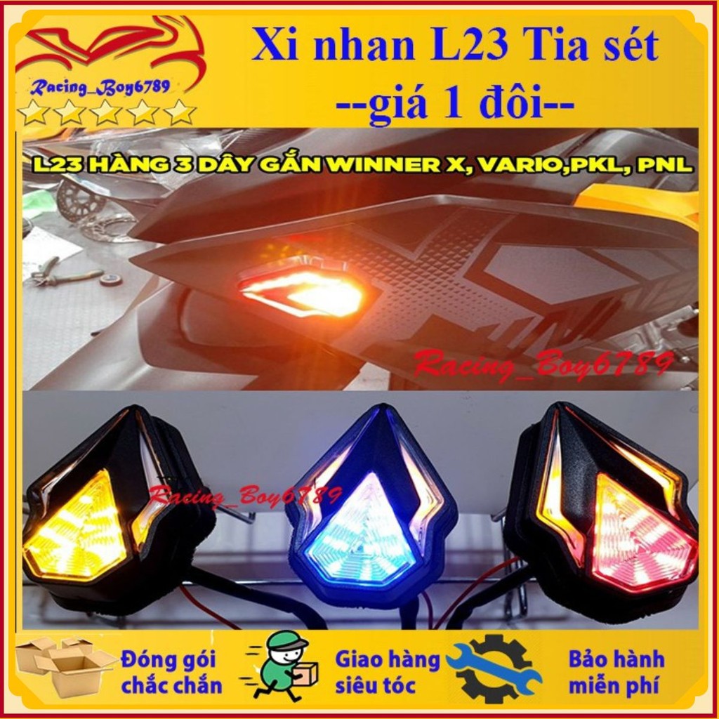 Xi Nhan L23 Spirit Gắn Cho Xe Winner X , Vario, PKL, PNL Kiểu chạy Audi Hàng 3 dây Loại F1