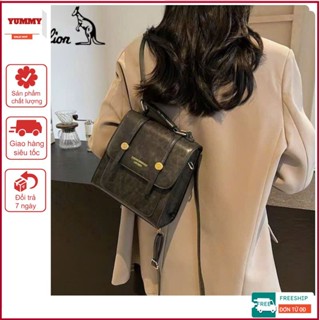 Balo da nâu vintage kiểu hộp vuông Yummy thời trang Hàn Quốc, Balo nữ đeo đi học đi chơi PK31