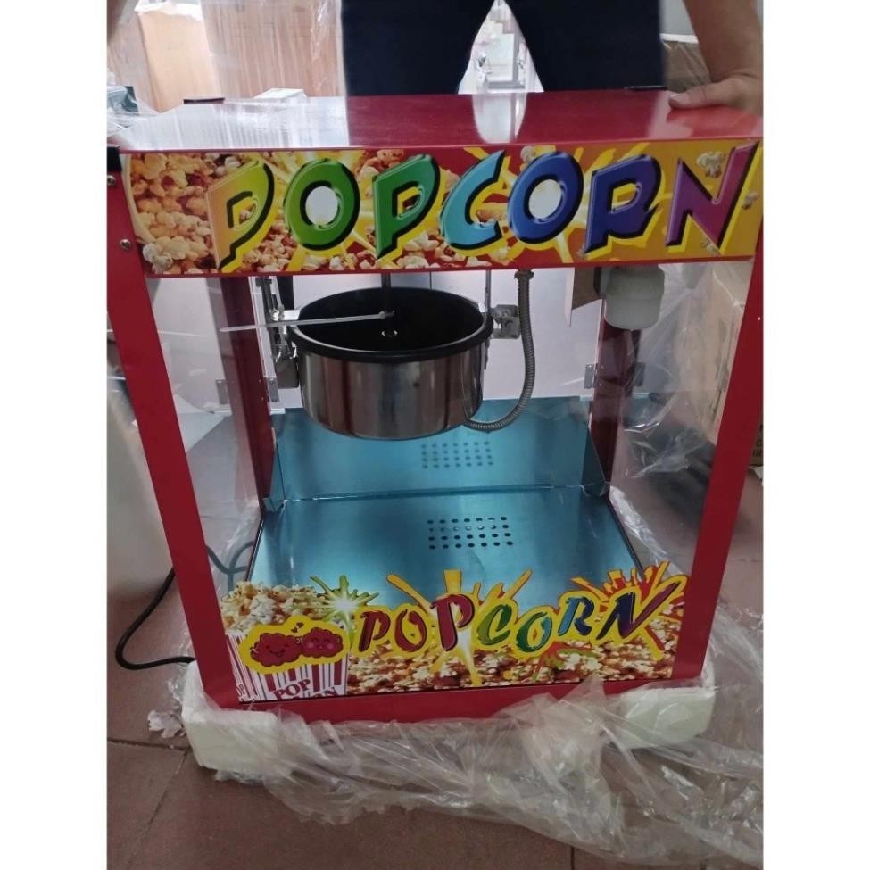 Máy nổ bỏng ngô, làm bắp rang bơ chạy điện Kinh Doanh Có Tủ Kính ( HÀNG HOT) - Kinh Doanh Nhỏ - Lãi Cao