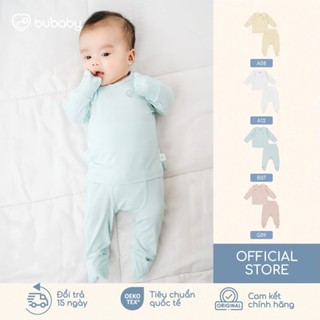 Bộ sơ sinh cài chéo liền tất sợi tre BU Bambus BBB110810 | Quần áo BU Baby chính hãng