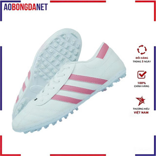 Giày Đá Bóng 3 Sọc Wika Nam Nữ CT3, Giày Đá Banh Sân Cỏ Nhân Tạo Aobongdanet Khâu Toàn Bộ Đế