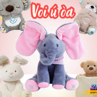  Thú Bông Con Voi Ú Òa Thỏ Ú Òa Dễ Thương Biết Hát Biết Vẫy Tai 