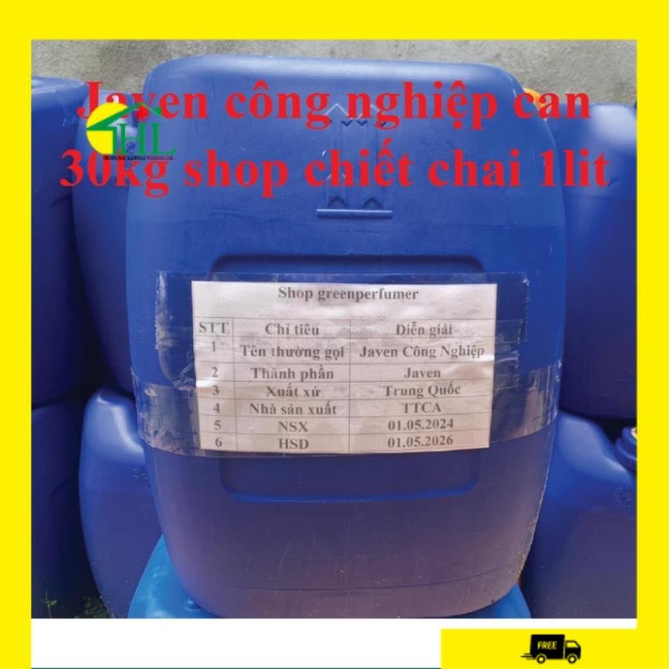 [1 lít ]Tẩy trắng công nghiệp javen 12% ( Bệnh viện ,Giặt là ,khách sạn ,spa...)