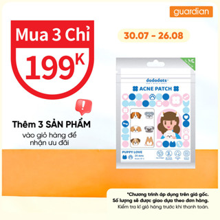Miếng Dán Mụn Nhiều Màu Sắc Dododots Acne Patch Puppy Love Hình Cún Con 20 Cái