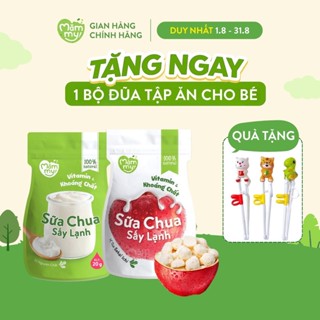 Combo tập nhai 2 gói sữa chua sấy, viên tròn chống hóc, cho bé từ 6 tháng tuổi
