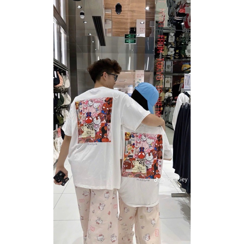 Áo thun Nam ,  Hello Kitty phông unisex form rộng local brand nam nữ cổ tròn oversize dành cho cặp đôi UT