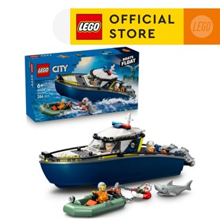  LEGO CITY 60456 Đồ Chơi Lắp Ráp Tàu Cảnh Sát – Truy Bắt Tội Phạm  264 chi tiết  