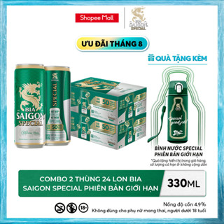 Nồng Độ Cồn 4.9% - Combo 2 Thùng 24 Lon Bia Sài Gòn Special 330ml