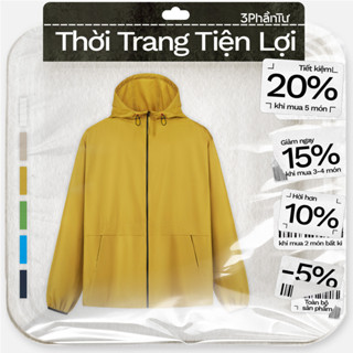 3PhầnTư - Áo Khoác Nam Nữ Vải Gió Dù Chống Nắng Và Tia UV Có Mũ Rộng Mỏng Nhẹ - Việt Nam Nghĩ & Làm