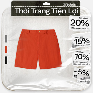 3PhầnTư - Quần Short Nam Nữ Lưng Phối Thun Dây Rút Vải Taslan Nhẹ Thoáng Khí - Việt Nam Nghĩ & Làm