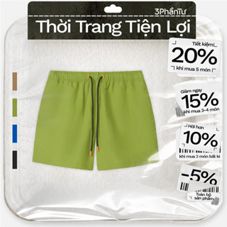 3PhầnTư - Quần Short Nam Nữ Lưng Thun Dây Rút Vải Taslan Nhẹ Nhàng Thoáng Khí - Việt Nam Nghĩ & Làm