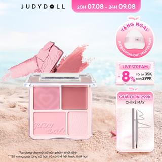 [NEW] JUDYDOLLL Bảng Phấn Má hồng & Bắt sáng 4 ô 2-Trong-1 Blush & Highlight Palette 9g
