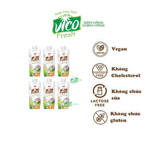 Combo 6 Hộp Nước cốt dừa 16-19% BÉO VICO RICH 330ml