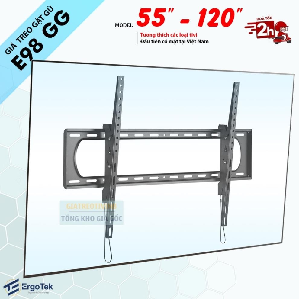 Giá Treo Tivi Gật Gù ErgoTek E98 GG 55 - 120 inch - Khung Treo Tv Điều Chỉnh Độ Nghiêng Tivi 10 Độ