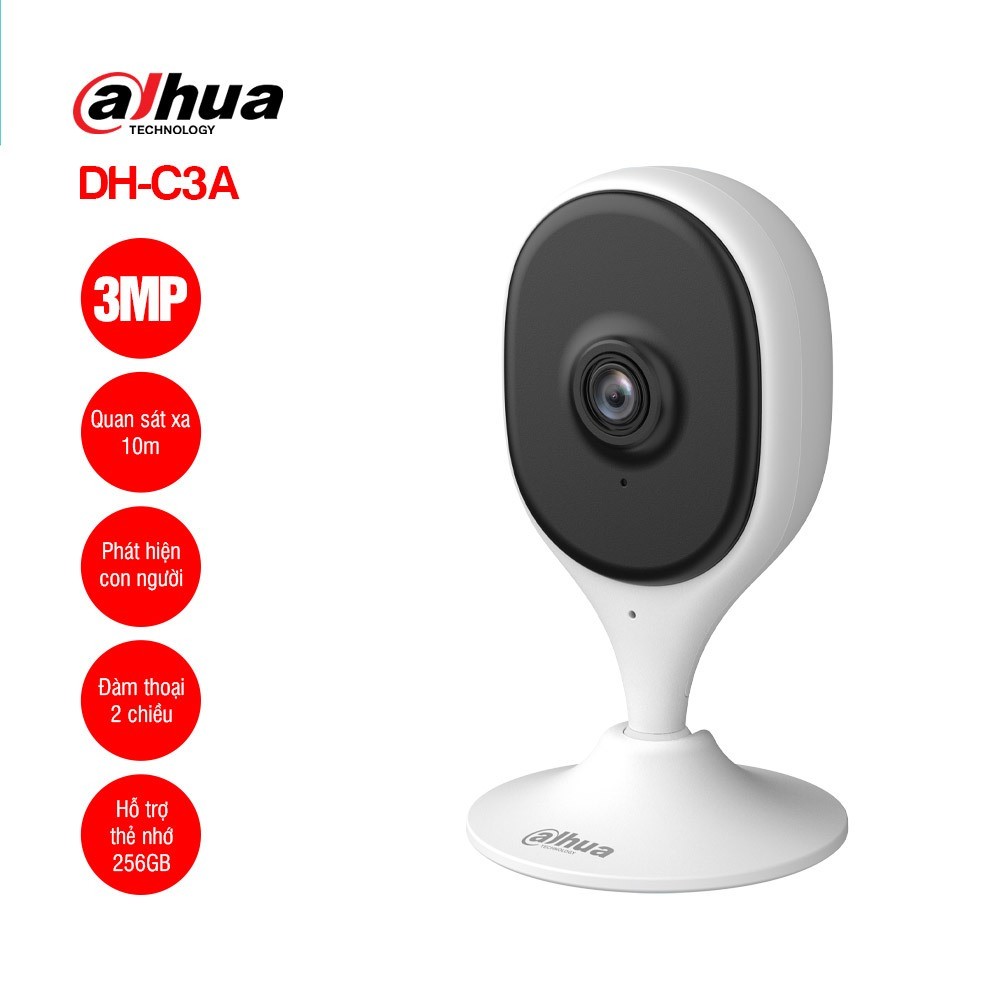 Camera DAHUA Wifi Trong nhà cố định 3MP DH-C3A - Bảo hành chính hãng 2 năm