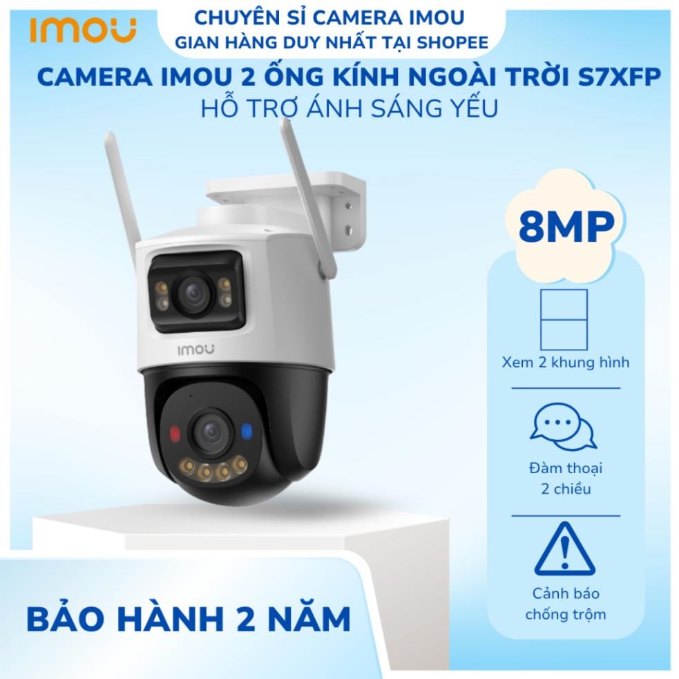 Camera IMOU IPC-S7XFP-8U0WED 8MP dòng Pro siêu nhạy sáng, 2 ống kính độc lập, Bảo hành chính hãng 2 