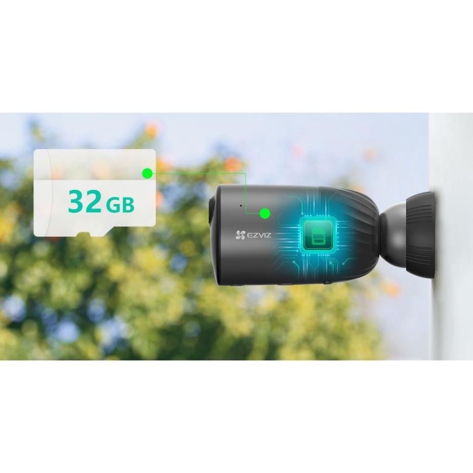 [GIẢM TỚI 300K] Camera EZVIZ BC1C 2MP kèm pin năng lượng mặt trời, không dây ngoài trời, cảnh báo