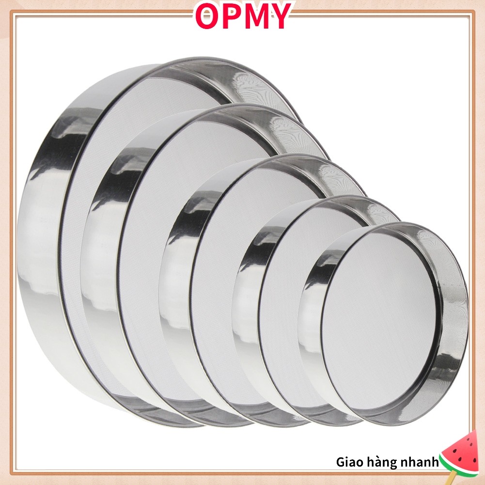 【24hours ship】10-21cm Flour Sieve Stainless Steel Round Flour Sieve Strainer With 40 Mesh