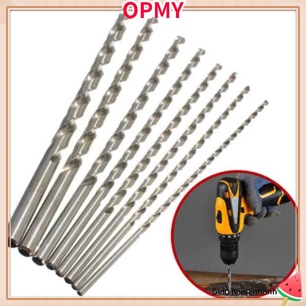 【24hours ship】Diameter 1.5-5.5mm Length160-200mm Extra Long HSS Straight Shank Drill Bit
