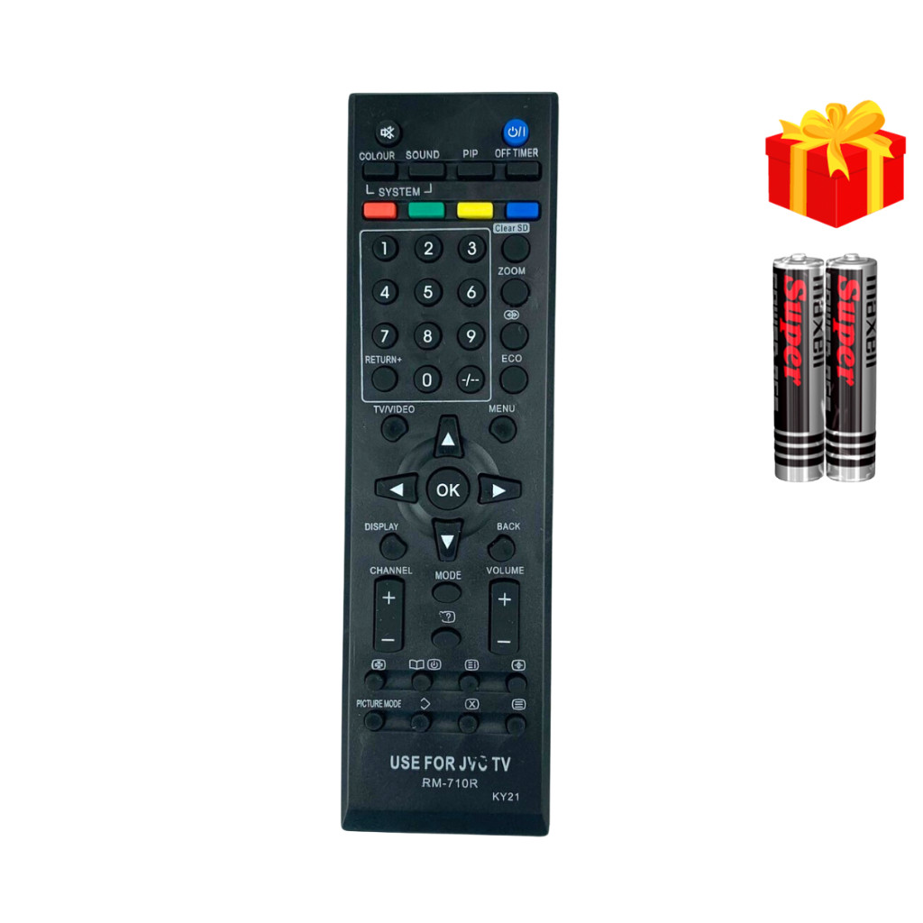 Remote điều khiển tivi JVC Mã 01, Remote tivi JVC - Tặng kèm pin - GDCT