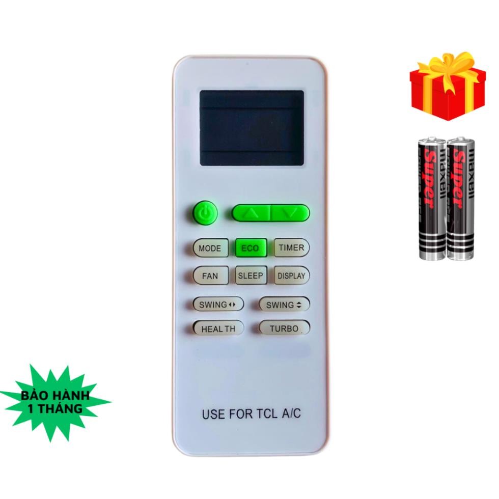 Remote Điều khiển điều hòa TCL mã 01, Remote máy lạnh TCL - Tặng kèm pin