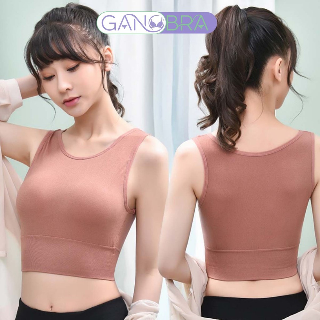 Áo bra nữ tập gym 3 lỗ - Áo ngực thể thao có đệm ngực may liền GANOBRA B6666