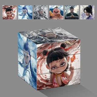 Dễ Thương Nezha Xếp Hình Khối Mài Khối Rubik Thứ Ba Học Sinh Đồ Chơi Giáo Dục Trẻ Em