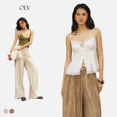 Quần dài OLV ống suông chất vải rũ nhẹ thoáng mát Cleodora nhiều màu dễ phối