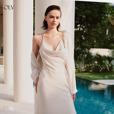Áo khoác OLV sơ mi dáng rộng chất voan mỏng 1 lớp thoáng mát dễ mặc Chiffon Longline Shirt nhiều màu