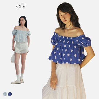 Áo trễ vai babydoll tay bồng nhún ngực dễ thương Babette nhiều màu phù hợp đi chơi dạo phố OLV