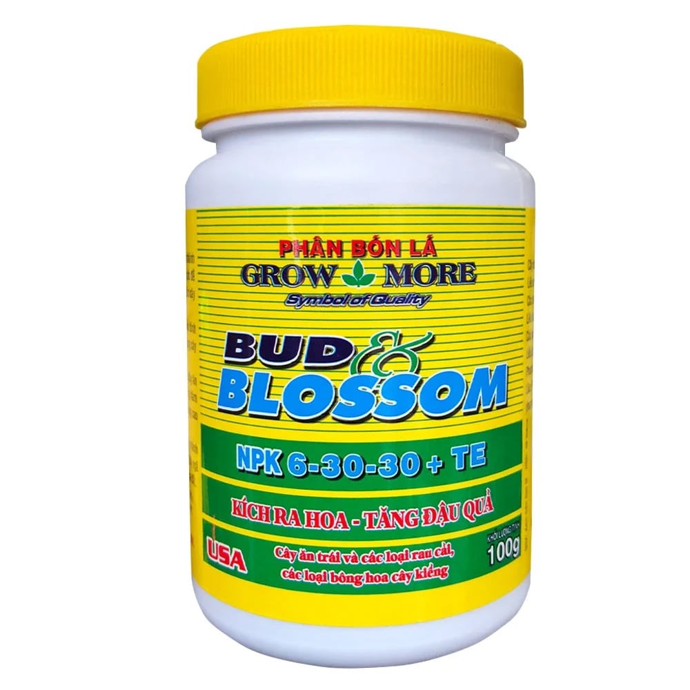 Phân Bón Lá Growmore Bud Blossom - NPK 6-30-30 +TE - Hủ 100gr