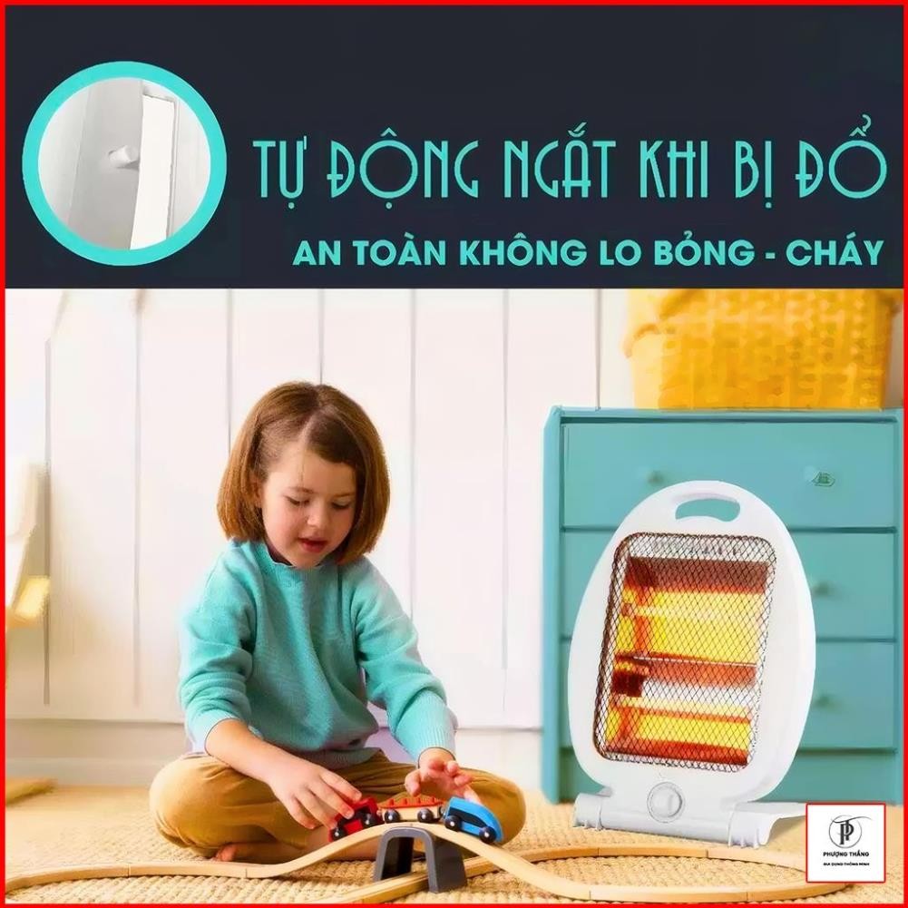 [Cao Cấp] Đèn sưởi hồng ngoại, Máy sưởi hình cá 800w, có role tự ngắt chống đổ an toàn cho bé bảo hành 12 tháng
