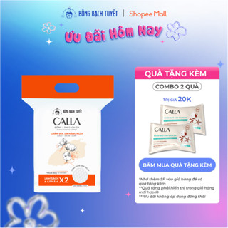 [MỚI - TÚI ZIP] Bông tẩy trang làm sạch da Bông Bạch Tuyết Calla tròn 3D 200 miếng/gói