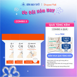 [MỚI - TÚI ZIP] Combo 3 Bông tẩy trang làm sạch da Bông Bạch Tuyết Calla tròn 3D 200 miếng/gói