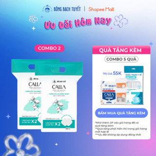 Combo 2 túi Bông tẩy trang làm sạch da Bông Bạch Tuyết Calla Sạch Sâu (250gr/túi)