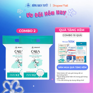 Combo 2 túi Bông tẩy trang làm sạch da Bông Bạch Tuyết Calla Sạch Sâu (500gr/túi)