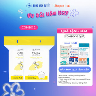[TÚI ZIP MỚI] Combo 2 túi Bông tẩy trang làm sạch da Bông Bạch Tuyết Calla mềm mịn (500gr/túi)