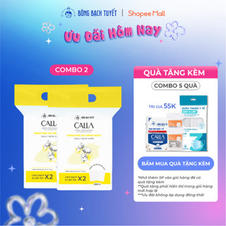 Combo 2 túi Bông tẩy trang làm sạch da Bông Bạch Tuyết Calla mềm mịn (250gr/túi)
