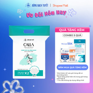 Bông tẩy trang làm sạch da Bông Bạch Tuyết Calla Sạch Sâu 500Gr