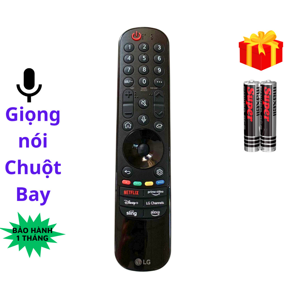 Remote điều khiển tivi LG Mã 17 Giọng nói - Chuột bay, điều khiển TV LG internet - kèm pin