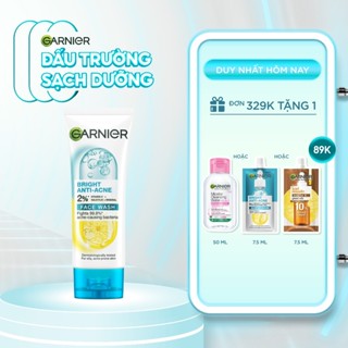 Sữa rửa mặt 3-trong-1 giảm mụn & sáng da Garnier Bright Complete Anti-Acne Foam 100ml