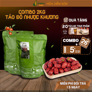 (Combo 2kg) Táo đỏ Nhược Khương VELMA FOOD-Táo Tân Cương size đại ruột vàng thơm dẻo ngọt
