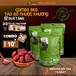 (Combo 3kg) Táo đỏ Nhược Khương VELMA FOOD-Táo Tân Cương size đại ruột vàng thơm dẻo ngọt